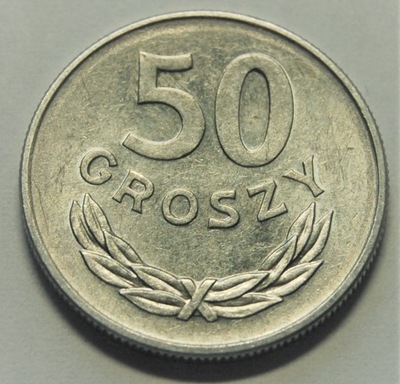 50 GROSZY ALUMINIUM POLSKA 1978 R PRL ZNAK MENNICY