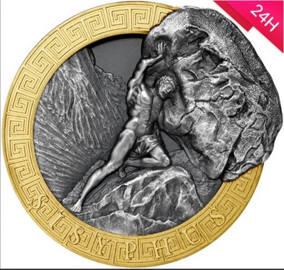 Srebrna moneta 5$ SYZYF - MITOLOGIA