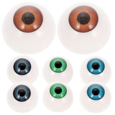 Szklane gałki oczne Sztuczne oczy 8 szt