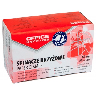 Spinacze krzyżowe Office Products 41 mm 50 sztuk