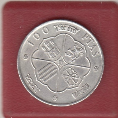 Hiszpania 100 peseta 1966 srebro stan !