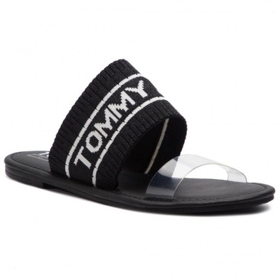 Tommy Hilfiger klapki Knit Jeans Flat Sandal 37