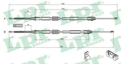 LPR C0259B CABLE FRENOS DE MANO  