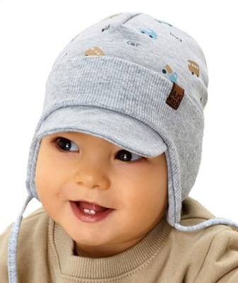 CZAPKA WIĄZANA WIOSENNA CHŁOPIĘCA *kol* r.48-50 cm 1-2L