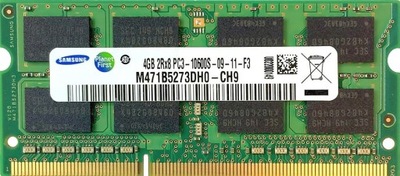 SAMSUNG Pamięć do laptopa 4GB RAM PC3-10600S 1.5V