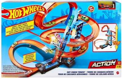 HOT WHEELS ZESTAW WIEŻA PODNIEBNE KRAKSY +autko