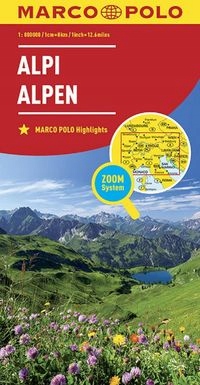 ALPS ALPY WŁOCHY PÓŁNOCNE TYROL MAPA MARCO POLO