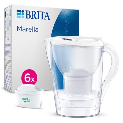Brita Dzbanek z białym filtrem do wody Marella 2,4 l 4x wkłady