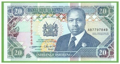 KENIA 20 SHILLINGS 1993 P-31 UNC