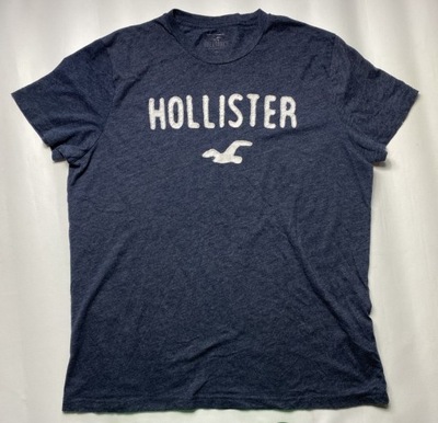 HOLLISTER ORYGINALNY granatowy T SHIRT Abercrombie rozmiar XL