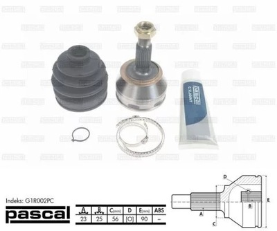 PASCAL G1R002PC AXLE SWIVEL DRIVING KPL.  