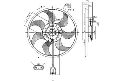 Nissens вентилятор радиатора opel astra h astra h фото №1