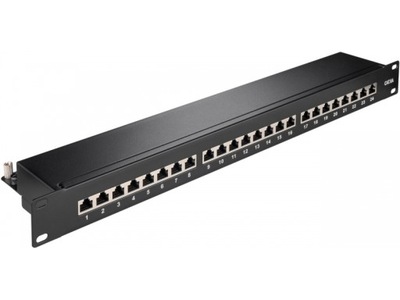 CAT 6a panel krosowy 19-calowy (48,3 cm), 24 porty