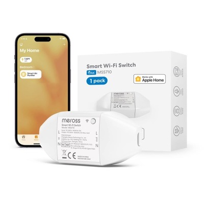 Meross WLAN Switch, inteligentny włącznik do HomeKit, Alexa, Google