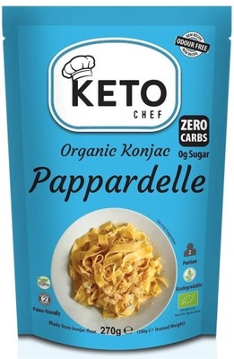 Makaron Konjac KETO BIO Bezglutenowy Pappardelle Wstążki shirataki VEGE