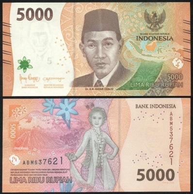 $ Indonezja 5000 RUPIAH P-164a UNC 2022