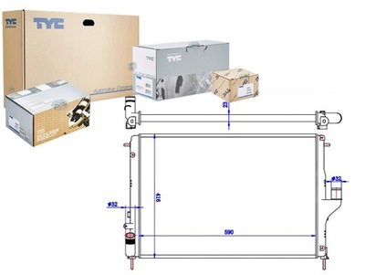 TYC RADUADOR DEL MOTOR TYC, 728-0056-R  