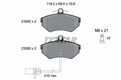 TEXTAR 2194504 КОЛОДКИ ТОРМОЗНЫЕ