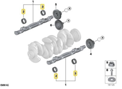 Bmw подшипник игольчатый 30/37mm вала расширительный фото №1