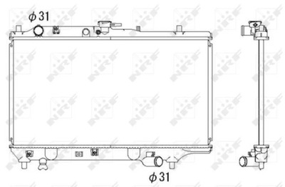 NRF 53322 CHLODNICA, SISTEMA DE REFRIGERACIÓN DEL MOTOR  