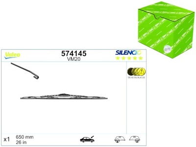 LIMPIAPARABRISAS ESCOBILLAS PRZEGUBOWE PARTE DELANTERA 1SZT. VM20 SILENCIO 650MM MERCEDES  