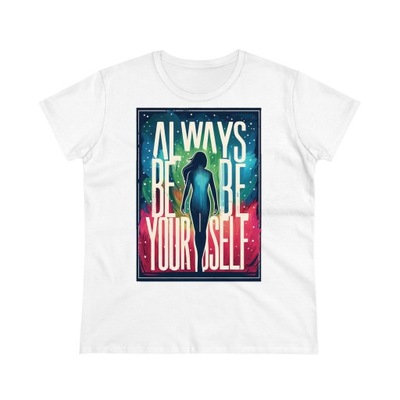 Koszulka Damska T-shirt Biała - Always Be Yourself XXL