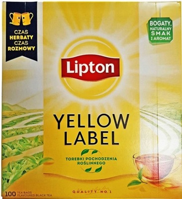 Lipton Yellow Label 100 torebek 100tb 200g