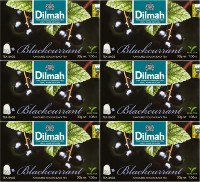 Dilmah Blackcurrant herbata EX 20szt x6