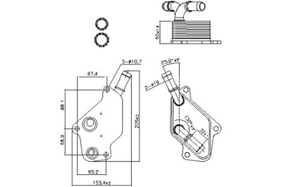 NISSENS РАДИАТОР МАСЛА OPEL ASTRA J GTC GT INSIGNIA A SAAB 9-5 2.0