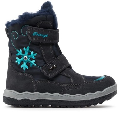 PRIMIGI ŚNIEGOWCE DZIECIĘCE GRANATOWE ZE SKÓRĄ 26 JOC