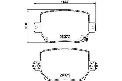 TEXTAR PADS BRAKE REAR TESLA MODEL 3 MODEL Y ELECTRIC 01.17-  