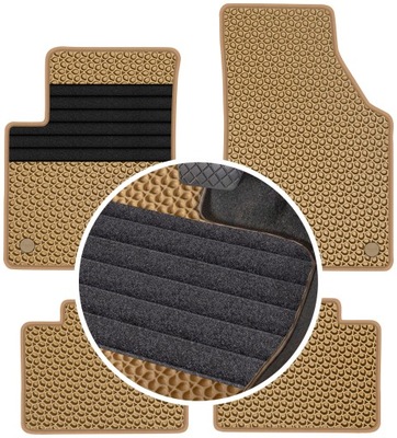 JEEP CHEROKEE V KL 2013- ALFOMBRILLAS GOMA PARA COCHE EVA COLOR BEIGE  