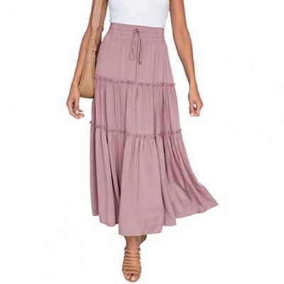 Vintage długa spódnica maxi Sukienka-XL