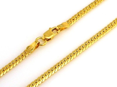 Łańcuszek z żółtego złota 585 nowoczesny elegancki splot r45 na prezent 14k