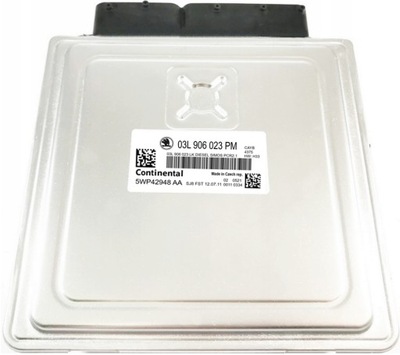 Ecu skoda rapid 1.6 03l906023pm 5wp42948aa pcr2.1 імобілайзер off фото №1