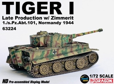 TIGER I w/zimmerit NORMANDY 1944 - 63224 DRAGON ARMOR 1/72