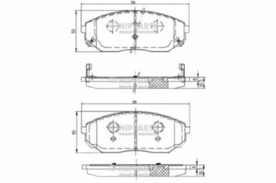 Nipparts гальмівні колодки гальмівні hyundai santa fe ii 2.4 фото №1