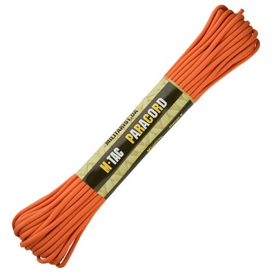 LINKA PARACORD WYTRZYMAŁA DŁUGA 550 TYPE III 15M M-TAC ORANGE