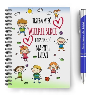 NOTES + DŁUGOPIS DLA NAUCZYCIELA - WIELKIE SERCE