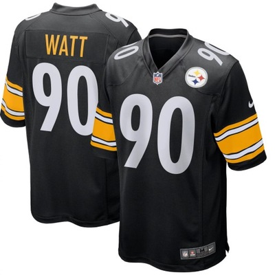 Młodzieżowa koszulka meczowa Watt Black Pittsburgh Steelers, 3XL