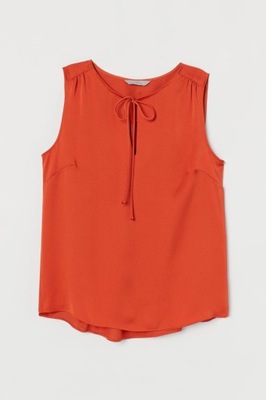 H&M satynowa bluzka bez rękawów 34 36 T34