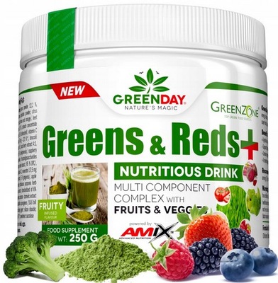 Amix Greens Reds 250g superfoods koktajl WITAMINY