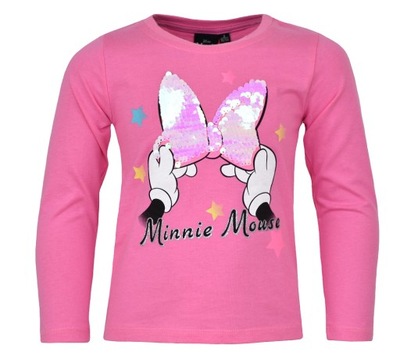 bluzka t-shirt MYSZKA MINNIE magiczne cekiny 98