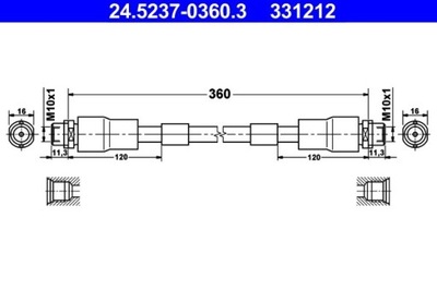 CABLE DE FRENADO FLEXIBLES AUDI A8 94-02 PARTE DELANTERA  