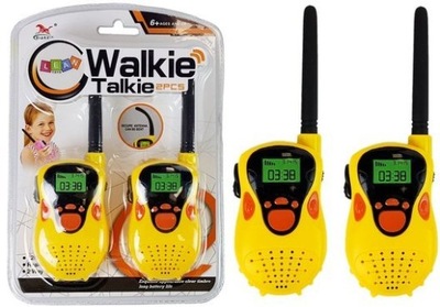 Walkie Talkie Krótkofalówki Zasięg 100 m Żółte