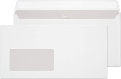 Koperta z okienkiem DL (110 x 220 mm) biały 500szt