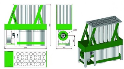 Odciąg trocin wiórów pochłaniacz odpylacz 5200 m3h