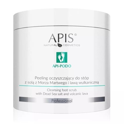 APIS API-PODO Peeling oczyszczający do stóp z solą z Morza Martwego i lawą