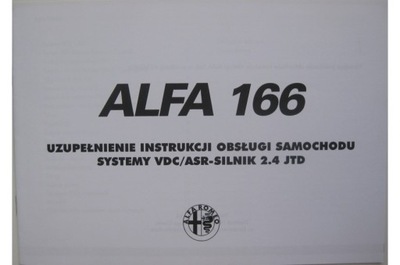 ALFA ROMEO 166 MANUAL UZUPELNIENIE ALFA 166 PL  