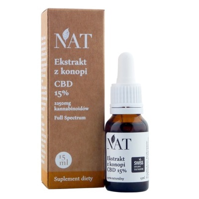 NAT Olejek - ekstrakt z konopi Full Spectrum 15% CBD 15ml